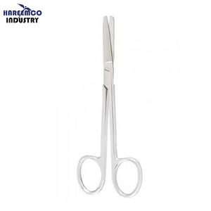 Tijeras de operación manuales Wagner de marca personalizada, puntas romas curvadas de 4,5 ", cirugía bucal plástica dental aprobada por CE e ISO - Product Image 1