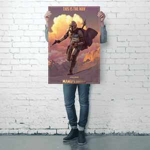Póster Mandaloriano Impreso Digitalmente 'This Is the Way' en Vinilo y Poliéster para Decoración, Uso como Bandera o Pancarta - Product Image 4