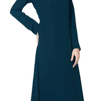 Abaya de Seda 100% Bordada Multicolor al por Mayor, de Gasa Recta, Modesta, para Dama, para Noche/Formal, Invierno, Oración, Primavera, Verano, Tallas Grandes