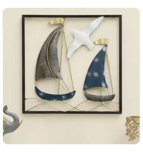 Decoración floral de pared de Metal, hojas hechas a mano en metal sin óxido para espacios modernos, decoración de sala de estar, llegada caliente - Product Image 6