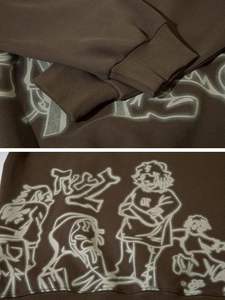 Autumn Streetwear Hoodies Lined Design Front Logo Silk Screen Printing Digital <b>Tie</b>-Dye Acid Wash Washed Techniques Solid Hooded - Product Image 3