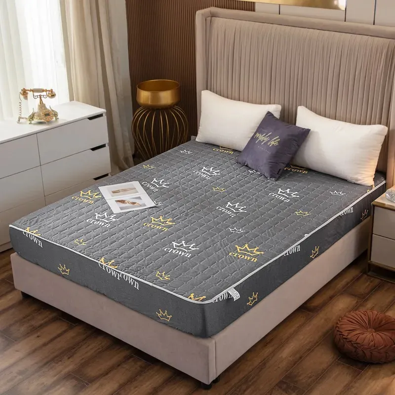 बिस्तर कवर फिटेड शीट धोने योग्य रजाई बिस्तर शीट अनुकूलित टुकड़े रंग और आकार सांस लेने योग्य अल्ट्रा सॉफ्ट फार्महाउस बिस्तर सेट