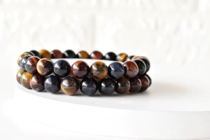 Pulsera de cuentas redondas de ojo de tigre de 8 mm, muy vendida, para uso diario, a la moda, con cristales curativos de primera calidad para meditación. - Product Image 6