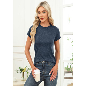 Camisetas de Mujer Lisas y Casuales, Venta al por Mayor, Impresión Digital Personalizada, 100% Algodón, Ecológicas, Transpirables y Personalizables - Product Image 2