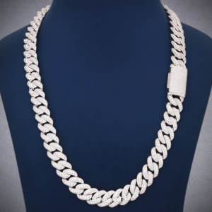 High quality Luxurious Stylish 13mm Necklaces Bling Bling Moissanite Diamond Cuban Link Chain For <b>Men</b> - Product Image 1