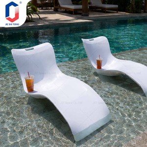 Chaise longue de jardin en rotin PE résistante aux intempéries et aux UV, inclinable, pour villa, cour, jardin, détente - Product Image 4