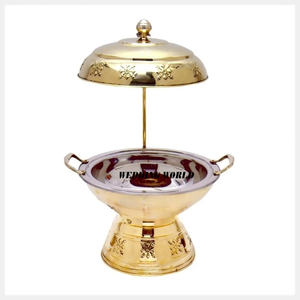 Fournisseur indien de chauffe-plats en métal Design personnalisé Plat de nourriture fait à la main Classique Élégant Vente en gros Nouveau chauffe-plats en métal - Product Image 5