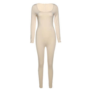 บอดี้สูทระบายอากาศสำหรับผู้หญิงมาใหม่ชุดบอดี้สูทผ้าฝ้ายต่อต้านริ้วรอยสวมใส่สบายดีไซน์ยอดนิยม - Product Image 3