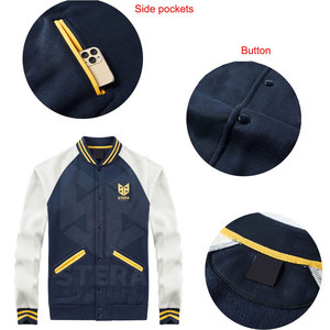 Chaqueta Lettermen de Diseño Único Personalizada para Hombre, Cuello Alto, Súper Calidad, 100% Algodón, Temporada de Invierno, Talla Adulto, Transpirable - Product Image 4