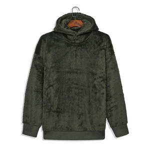 New Design Winter Wholesale Thicken Warm Wool Pullover <b>Hoodie</b> Custom Oversized <b>Sherpa</b> <b>Fleece</b> Embroidery Printing <b>Men's</b> Hoodies - Product Image 1