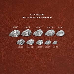 El mejor vendedor 1-5 Ct Todos los tamaños IGI Certified Pear Cut Lab Grown Diamond Piedras sueltas para la fabricación de joyas a precio al por mayor - Product Image 6