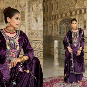New NEETA CREATION Designer Polyester <b>Reversible</b> Party Wear <b>Dress</b> Heavy Embroidery Top Dupatta Bottom Salwar Quick Dry Indian - Product Image 1