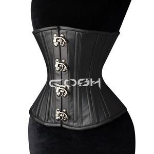 Corset sans bretelles en cuir pour tenue de club, style gothique, pour soirée, corset de maintien de la taille - Product Image 3