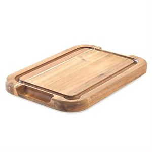 Tabla de Cortar de Madera para Cocina, Frutas, Carnes y Verduras, Tabla de Cortar Redonda para Encimera - Product Image 1