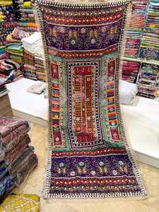 New Arrival Handmade Luxury Wedding Wear Block Silk Along with Indian Rose Gold Turkish Gotta <b>Shawl</b> Fabric Medium Silk| Ssumaira - Product Image 2