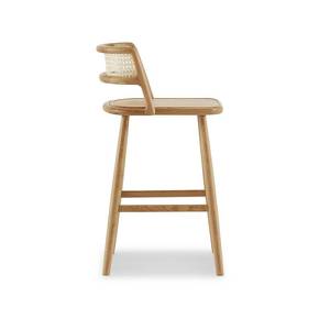 เก้าอี้บาร์หวายทำจากไม้สักสำหรับลานบ้านร้านอาหารบาร์คาเฟ่เฟอร์นิเจอร์รับประทานอาหารขายส่ง - Product Image 3