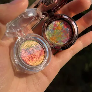 Mix Colors High Shinny Duochrome Highlighter Eye Shadow Private Label Waterproof Multichrome Rainbow Eyeshadow