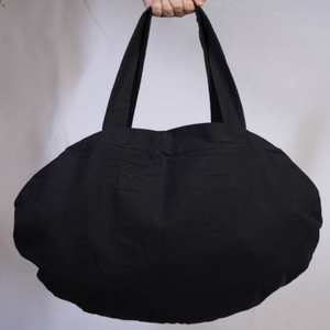 Logo personnalisé vente en gros sac à main à provisions réutilisable en coton sacs fourre-tout à bandoulière en toile pour femmes pour étudiants avec poche intérieure - Product Image 4