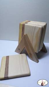 Posavasos BEAUT Venta caliente Tabla de queso SBH Posavasos de madera Respetuoso con el medio ambiente Grabado personalizado Posavasos de madera de acacia de nogal Taza de té - Product Image 6