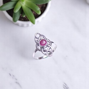 แหวนพลอยธรรมชาติสีเงิน925แหวนดีเครื่องประดับเงิน925ดีไซน์ดี - Product Image 3