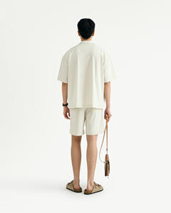 Chemise manches courtes décontractée d'automne pour hommes coupe Boxy respirant léger confort quotidien routine Vietnam solide motif nylon - Product Image 3