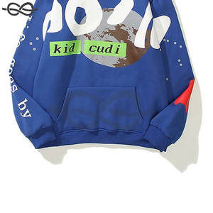 Logo personnalisé Fabricants de vêtements de rue à capuche en coton éponge français lavage à l'acide pull surdimensionné décontracté impression graphique sweats à capuche bouffants - Product Image 6