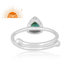 Newly Design Fine Sterling Silver Natural Arizona Turquoise Gemstone <b>Adjustable</b> <b>Ring</b> Jewelry Manufacturer - Product Image 4