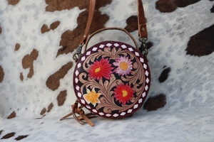 Nuevo estilo occidental, bolso de cantimplora de cuero con herramientas, bolso de mano con forma Circular, bolso de cuero con herramientas para mujer - Product Image 3