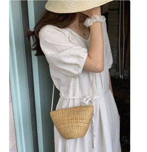 Premium Quality Woven <b>Small</b> Straw Sling Bag Crochet Macrame Beach Bags Direct From Indian Supplier - Product Image 1