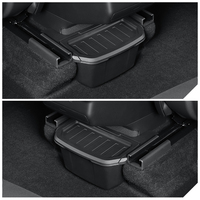 Boîte de rangement pour accoudoir arrière de console centrale Tesla Model Y Long Range, en TPE, avec plateau amovible, accessoires intérieurs, ajustement OEM, amélioration