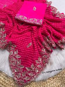 Mahaveer Soies Fabricant basé à Bhavnagar de Saris en soie Georgette Muthda douce Vêtements indiens et pakistanais - Product Image 3