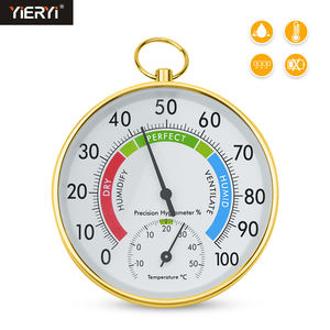 Yago Analoges Temperatur- und Feuchtigkeitsmessgerät, Batterieloser Mechanischer Hygrometer-Thermometer, für Innenräume zum Aufhängen an der Wand & Tischgebrauch - Product Image 1