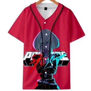 Mens Button <b>Down</b> Shirts Short Sleeve Sports Uniforms Blank Baseball Jersey - Product Image 1