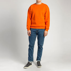 Sweat-shirt d'hiver à col rond pour homme, tissu imprimé épais, matière polaire, coupe ample, léger, logo personnalisé, streetwear de haute qualité - Product Image 3