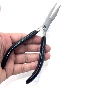 Professional Hair Extension Flat <b>Nose</b> Plier 7" Stainless Steel Flat Jaw Hair Extension Tool for I Tip Hair Extension Plier - Product Image 6
