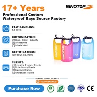 Sac étanche transparent à enroulement personnalisé avec logo, pas cher, pour la natation, 2L, pour la dérive, le kayak, le camping