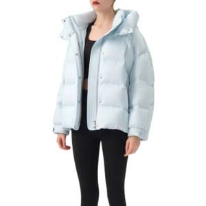 Chaqueta acolchada de talla grande para mujer de proveedor mayorista, abrigo liso de primavera, abrigos informales con capucha para mujer - Product Image 5