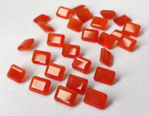 คาร์เนเลียนสีส้มธรรมชาติทรงแปดเหลี่ยม9X11มม. ตัดเหลี่ยมเพชรพลอย-ส้มคาร์เนเลียนที่มีคุณภาพสูง - Product Image 4