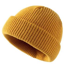 High Quality Jacquard Knitted Beanie Custom Embroidery Winter Hats Dot Bow Ribbed Caps for Women Men for Beach Streetwear - Product Image 1