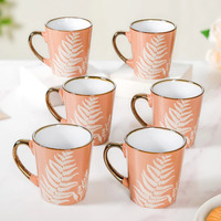 Ensemble de tasses et soucoupes à café classiques en porcelaine fine de luxe, écologiques, couleur personnalisable, pour le thé de l'après-midi familial européen
