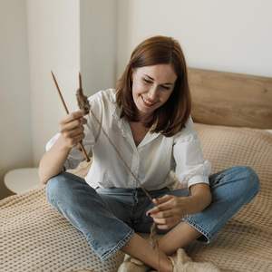 2 Pcs <b>Bamboo</b> <b>Knitting</b> <b>Needles</b> Set Straight Single Pointed <b>Knitting</b> <b>Needle</b> Length 14 Inch <b>Knitting</b> - Product Image 5