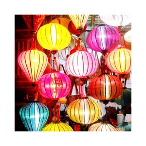 Farol de seda Hoi An, producto tradicional vietnamita, paño de flocado, impermeable, Oriental, bambú, hecho a mano, pantalla de lámpara - Product Image 1