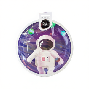 Piatti a tema spaziale per feste, 23 cm, 8 pezzi, articoli usa e getta per feste - Product Image 2