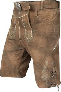 Bavarian Lederhosen - Oktoberfest Lederhosen-Pantalones cortos alemanes Lederhosen-Trachten Men Wear para Oktoberfest 2025 - Product Image 5