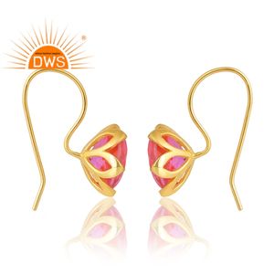 ต่างหูควอตซ์ชุบทอง18K 925สินค้ามาใหม่ต่างหูอัญมณีควอตซ์แบบคู่สีเงิน18K สำหรับผู้หญิงผู้ผลิตเครื่องประดับชั้นดี - Product Image 4