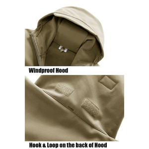 Recién llegado, chaqueta Softshell para hombre, cuello levantado, Impresión de logotipo personalizado, mangas completas, Mejor Diseño, lona, Material de nailon y poliéster - Product Image 3