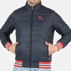 Chaqueta acolchada de invierno de talla grande para hombre 2025 con cuello levantado y logotipo frontal personalizable transpirable y ecológica - Product Image 1