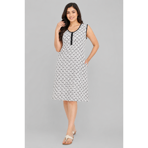 Chemise de nuit courte en tissu double doux de qualité supérieure Evolve X Venus pour femme - Chemise de nuit respirante imprimée à manches courtes XL - Product Image 3