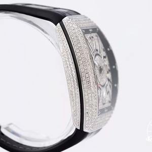 Reloj Mecánico Automático de Lujo Hip Hop con Correa Negra, Reloj para Hombre con Diamantes Moissanite VVS1 Incrustados - Product Image 3