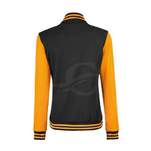 Best Selling Women's Autumn Solid Cotton Knitted Windproof Letterman Jacket Breathable Single Button Closure <b>Unbeatable</b> Price - Product Image 2